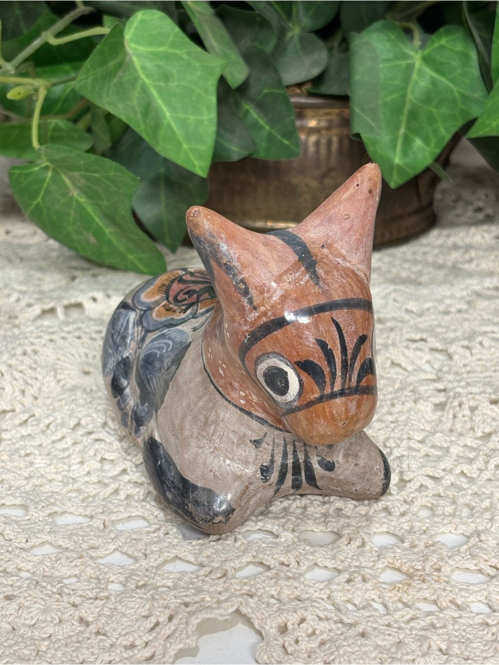 vintage Tonalá Mexican folk art pottery horse